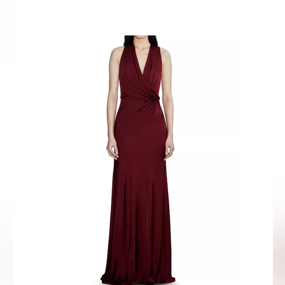 Et Ochs Valentine Red Open Back Gown Size 4